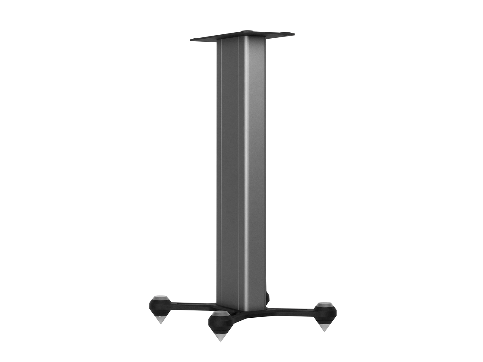 Speaker STAND, front view in a black finish.