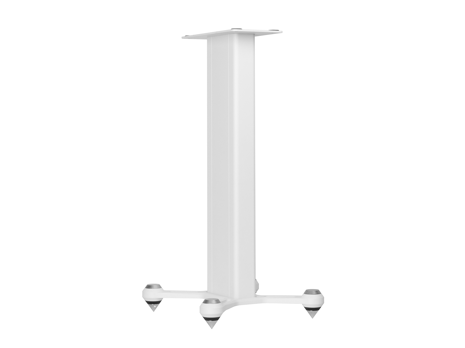Speaker STAND, front view in a white finish.