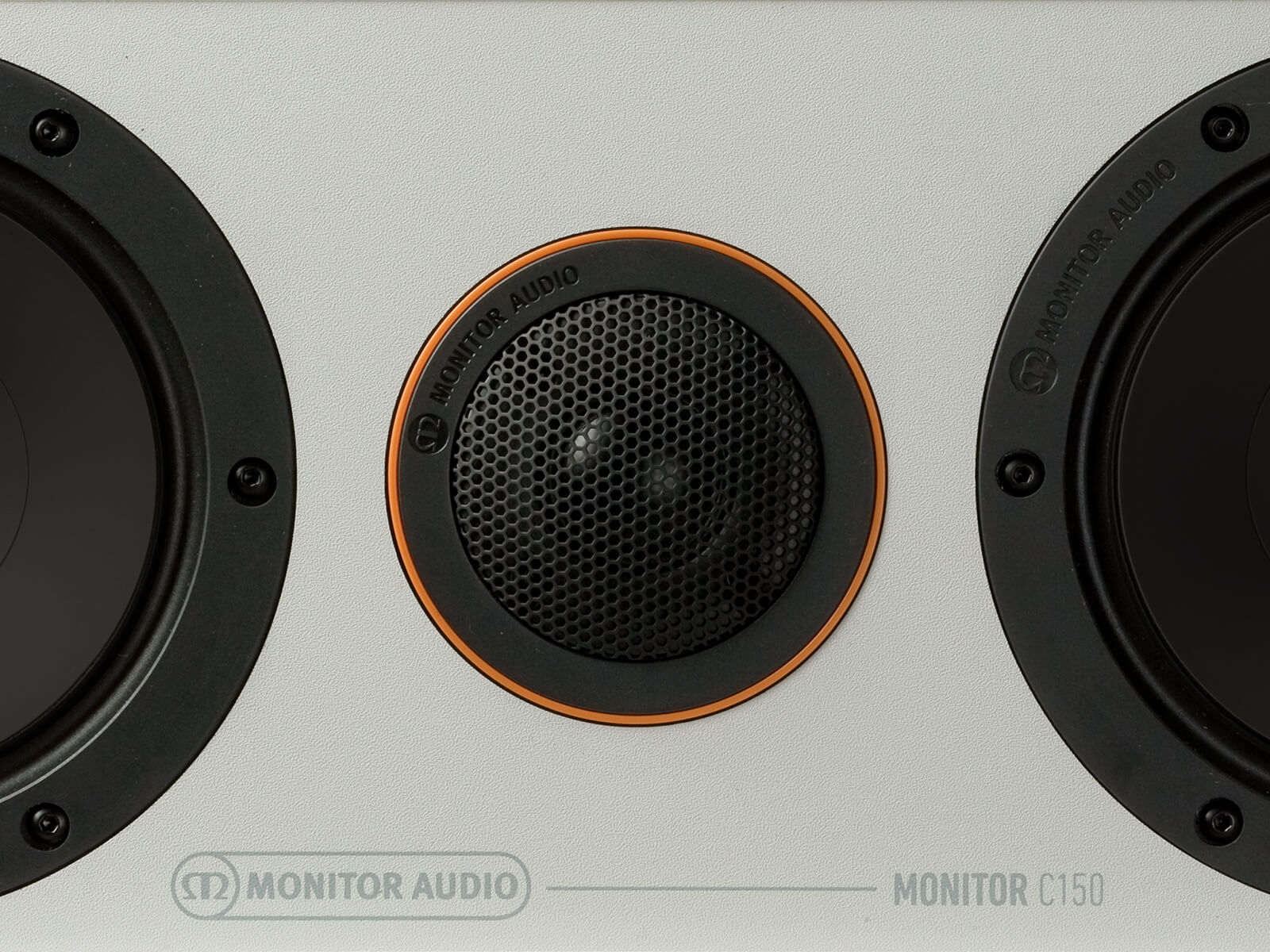 Monitor C150, centre channel speakers, front detail.