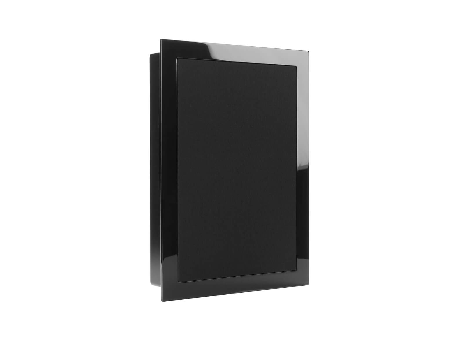 SoundFrame SF1, on-wall speakers, with a high gloss black lacquer finish.