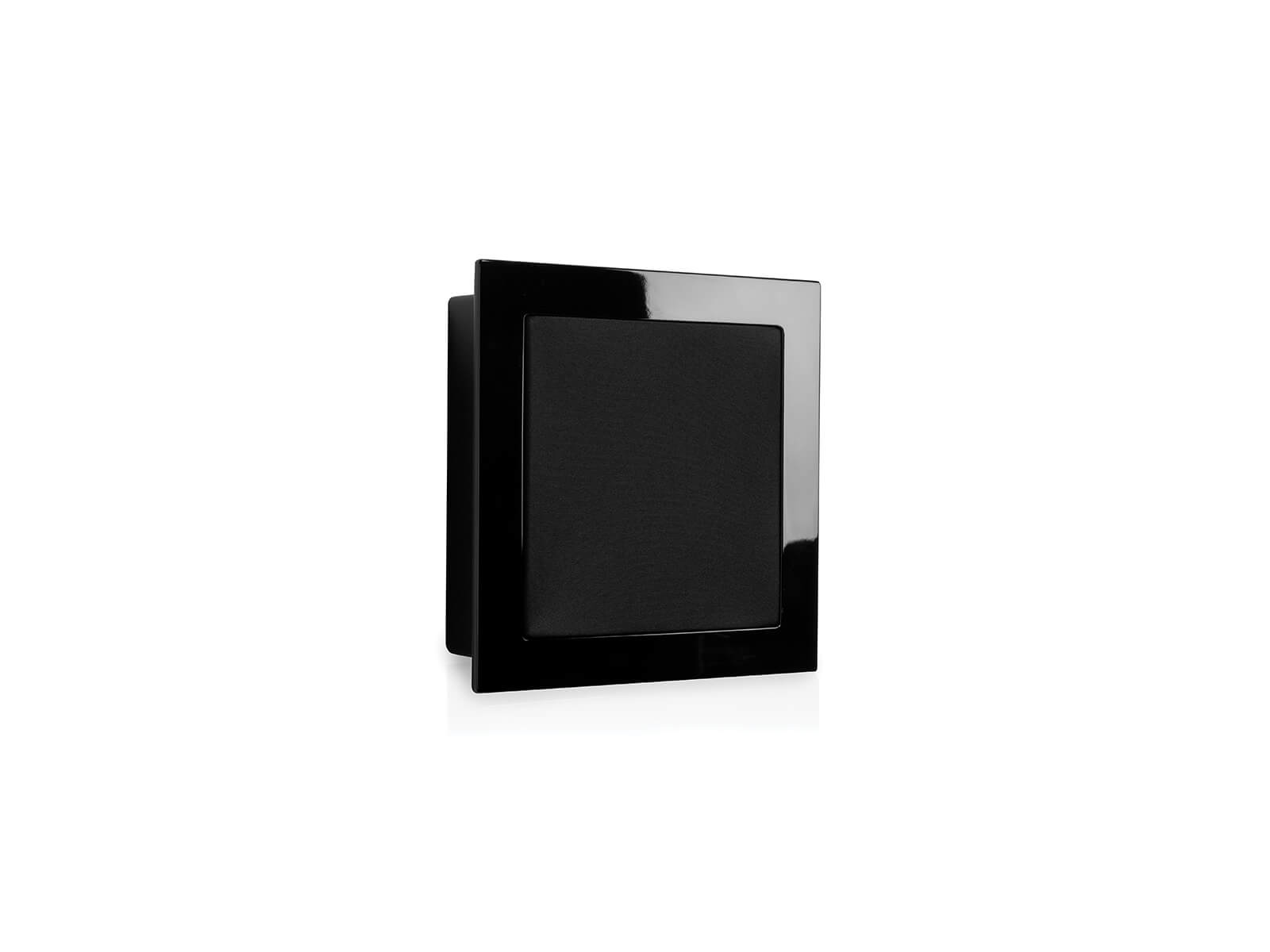 SoundFrame SF3, on-wall speakers, with a high gloss black lacquer finish.